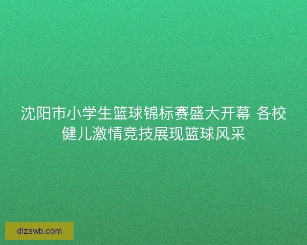 沈阳市小学生篮球锦标赛盛大开幕 各校健儿激情竞技展现篮球风采